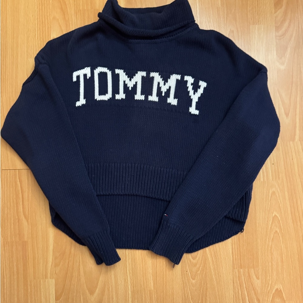 Tommy Hilfiger Blue Turtleneck Sweater
